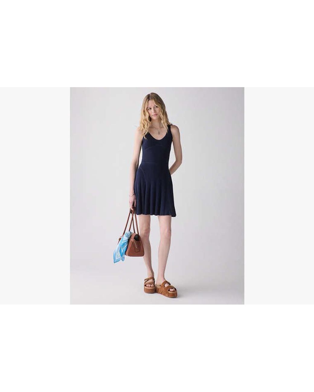 Kate Spade Blue Kate Spade Rib Knit Dress