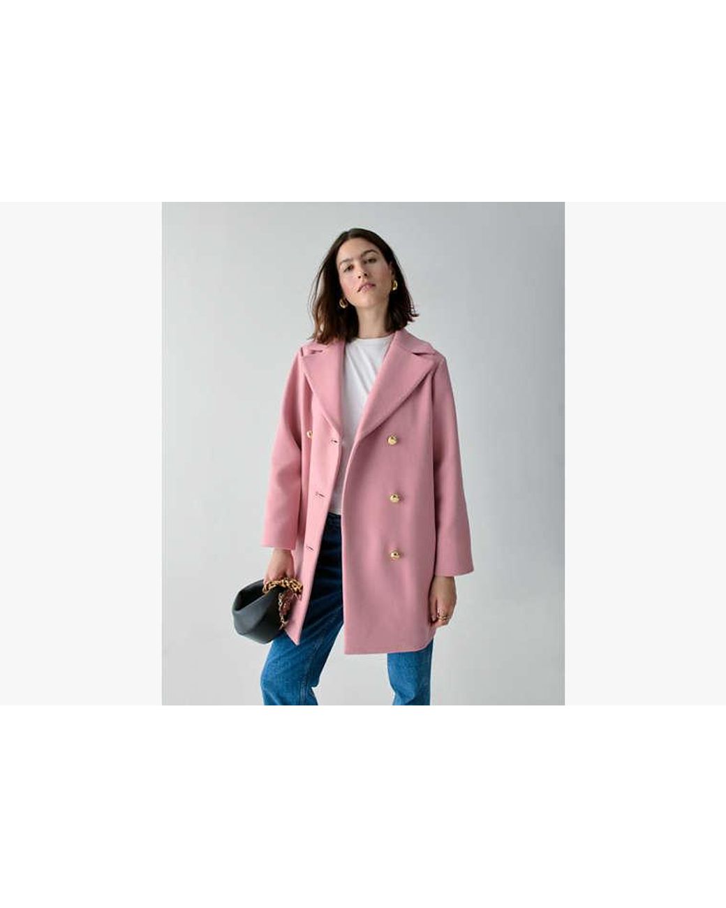 Kate Spade Pink Double Breasted Coat