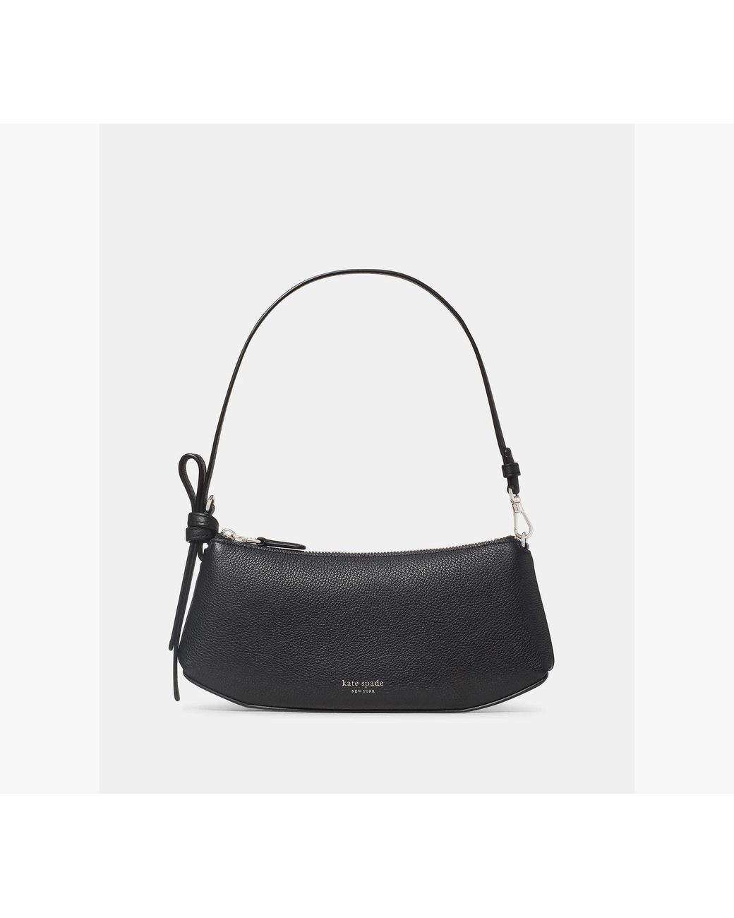 Kate Spade Black Small Loop Zip Pochette Bag