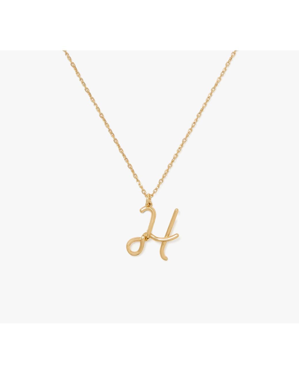 Kate Spade White Initial Script H Pendant
