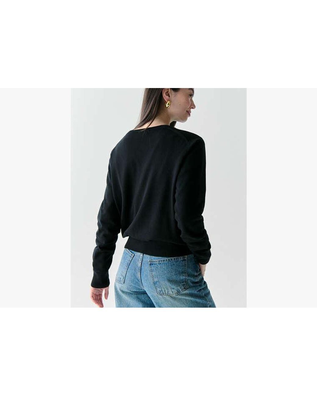 Kate Spade Black Spade Flower Button Lightweight Cardigan