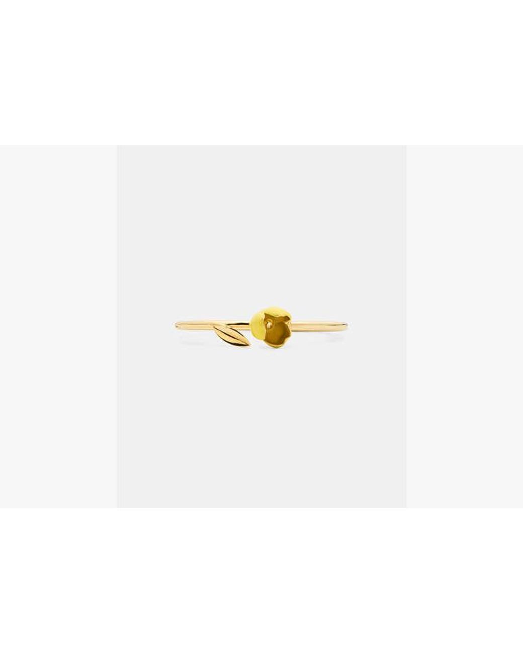 Kate Spade White Golden Bloom Bangle