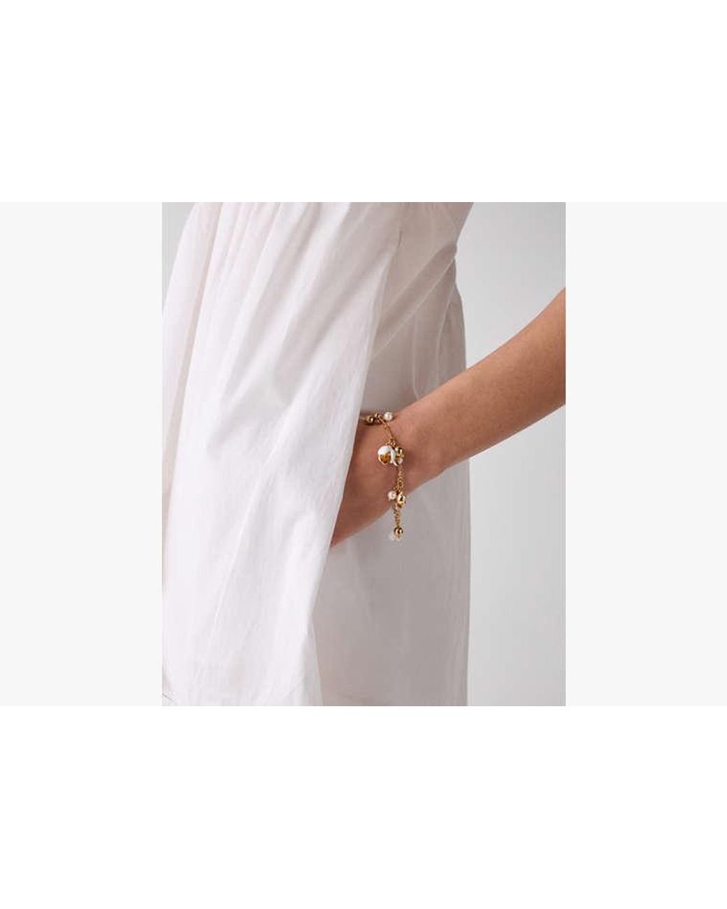 Kate Spade White Golden Bloom Bracelet