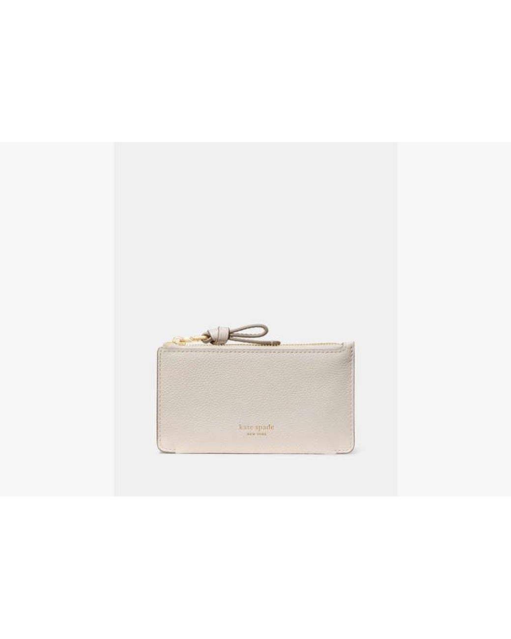 Kate Spade White Loop Zip Card Case