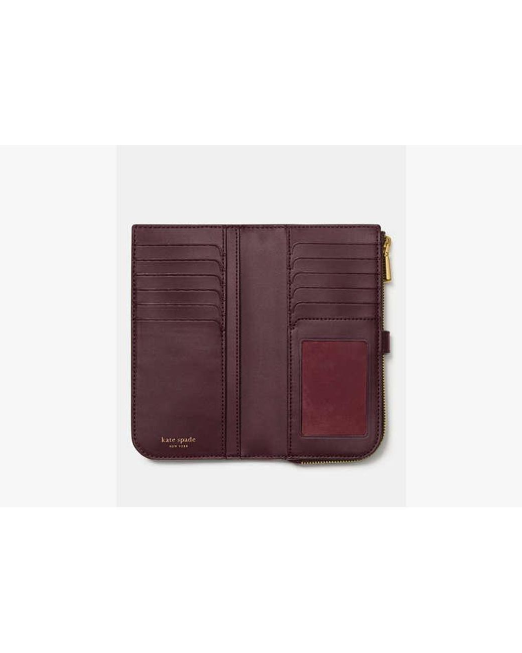 Kate Spade Purple Deco Zip Slim Wallet