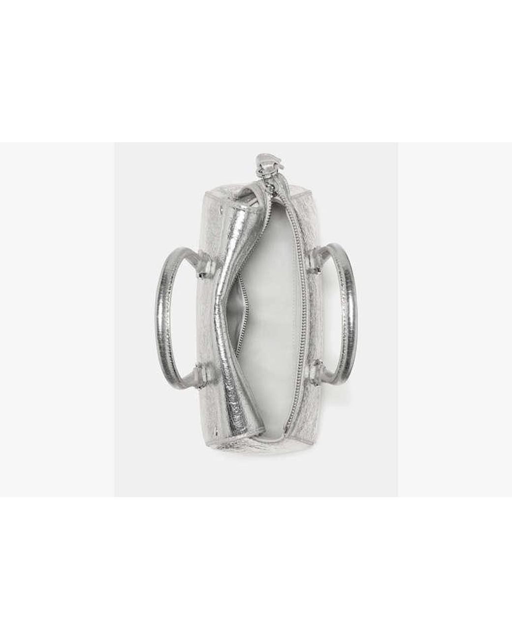 Kate Spade White Kate Spade Bond Crinkle Metallic Leather Mini Bag