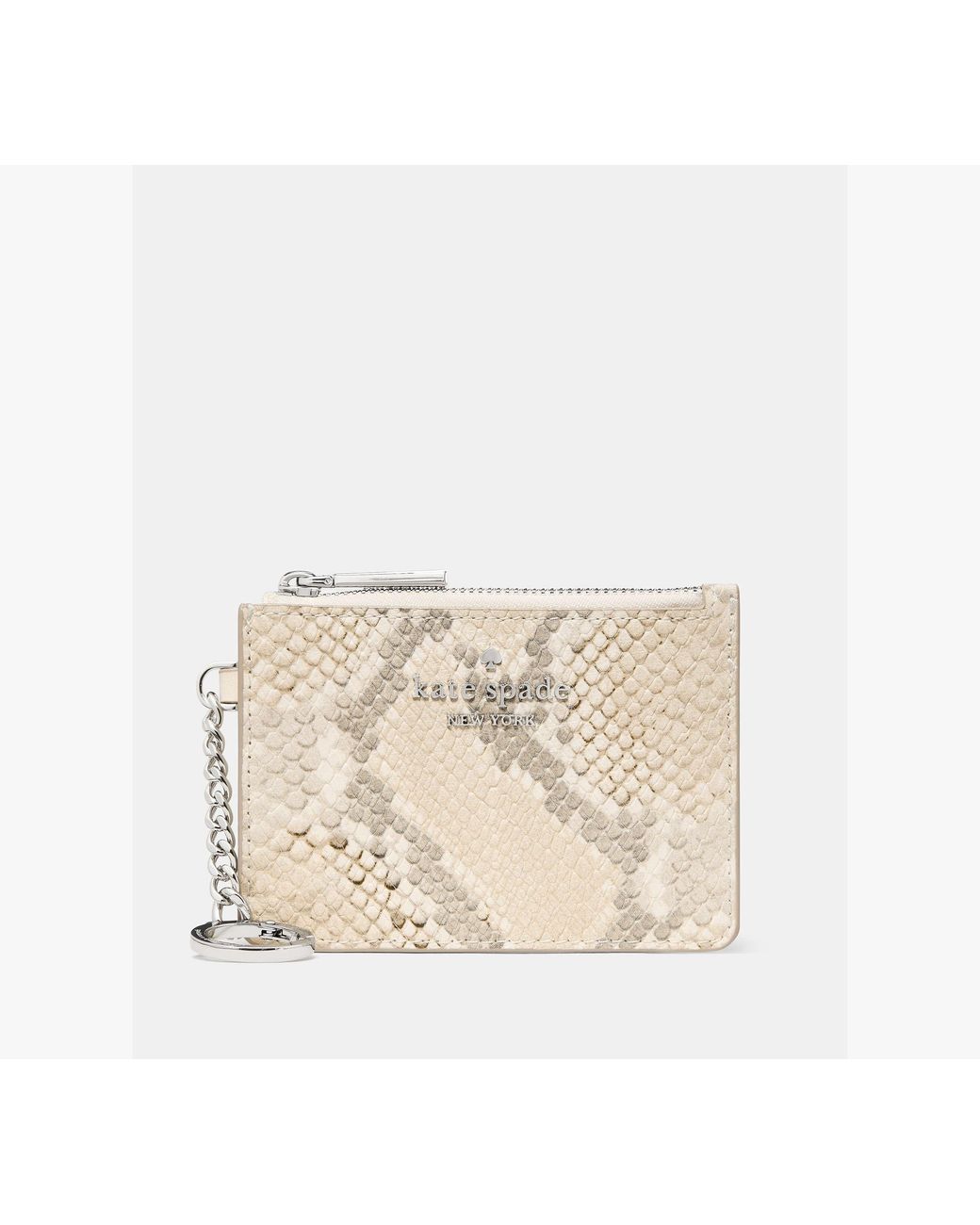 Kate Spade Natural Kate Spade Snake Key Ring Card Holder