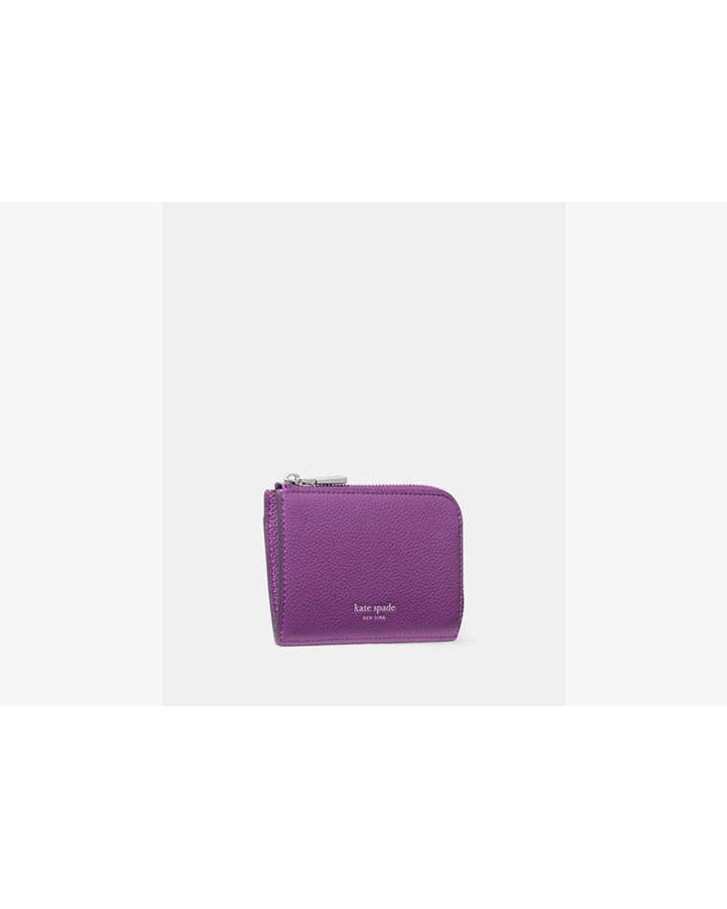Kate Spade Purple Mini Zip Card Case