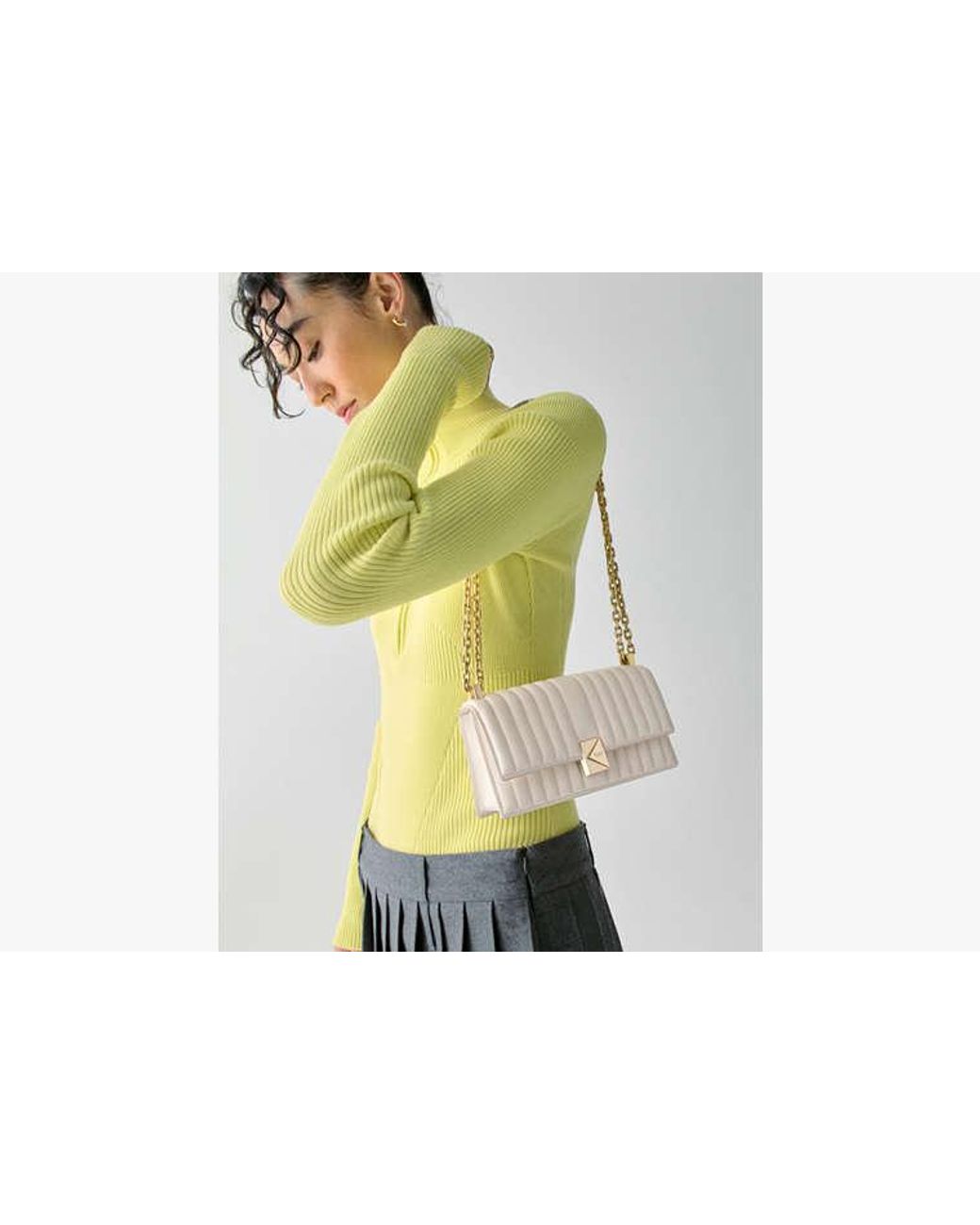 Kate Spade Natural Kate Spade Deco Quilted Mini Crossbody Bag