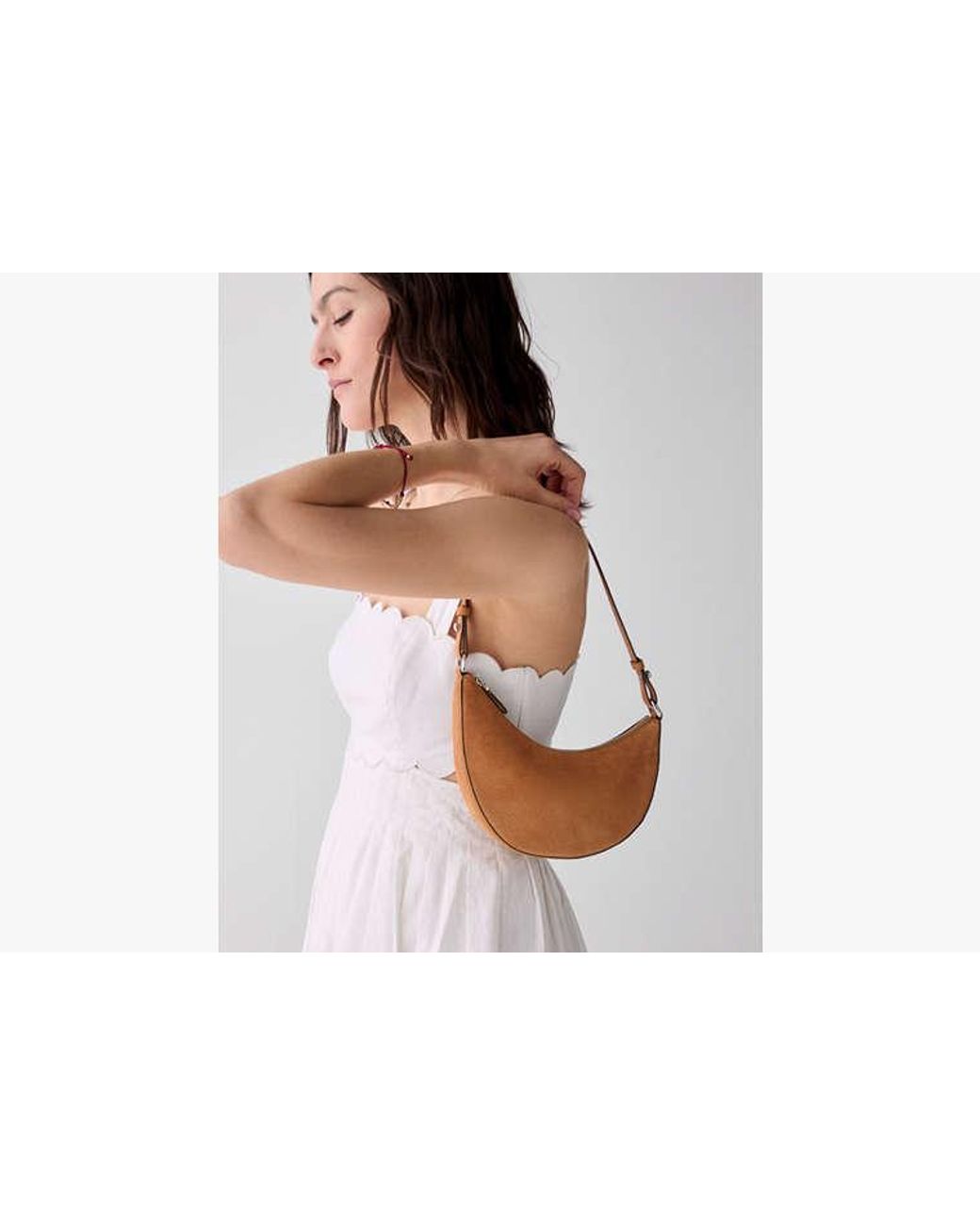 Kate Spade White Kate Spade Duo Suede Mini Shoulder Bag