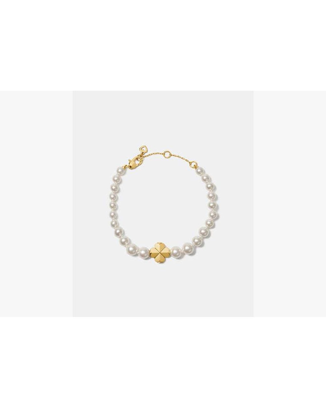 Kate Spade White Kate Spade Spade Flower Pearl Bracelet