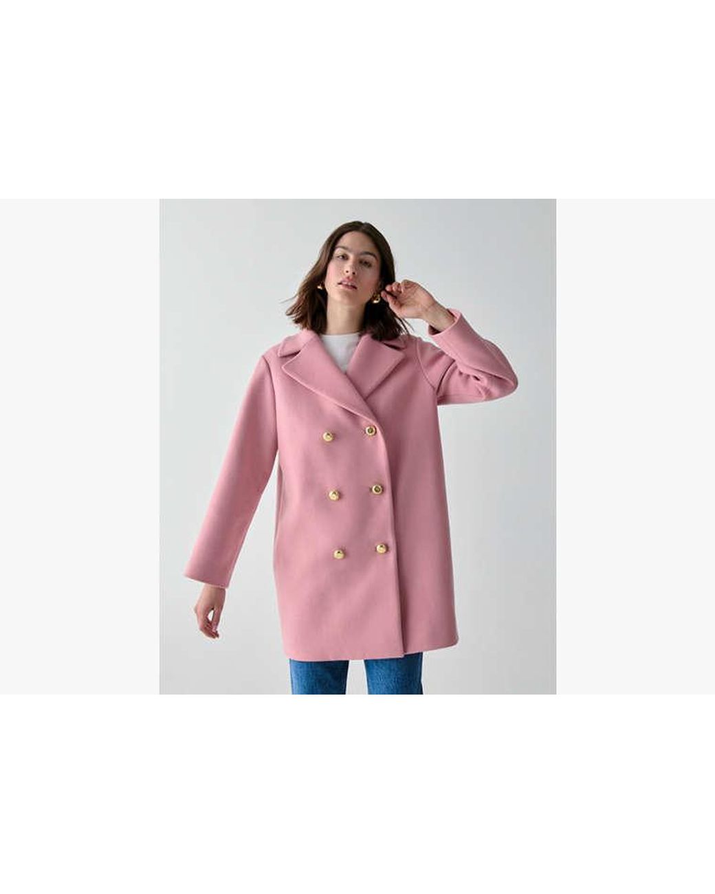 Kate Spade Pink Double Breasted Coat