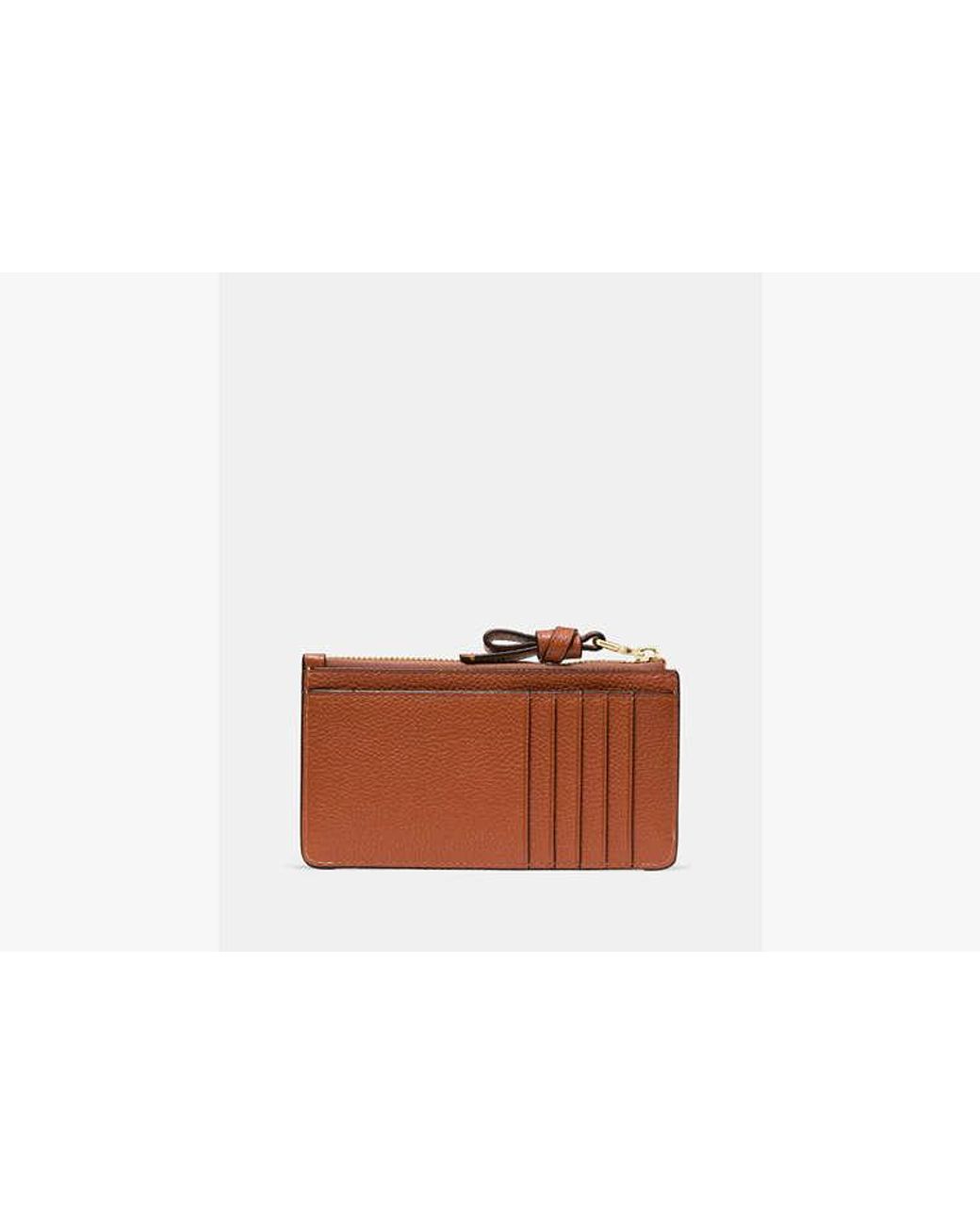 Kate Spade Brown Loop Zip Card Case
