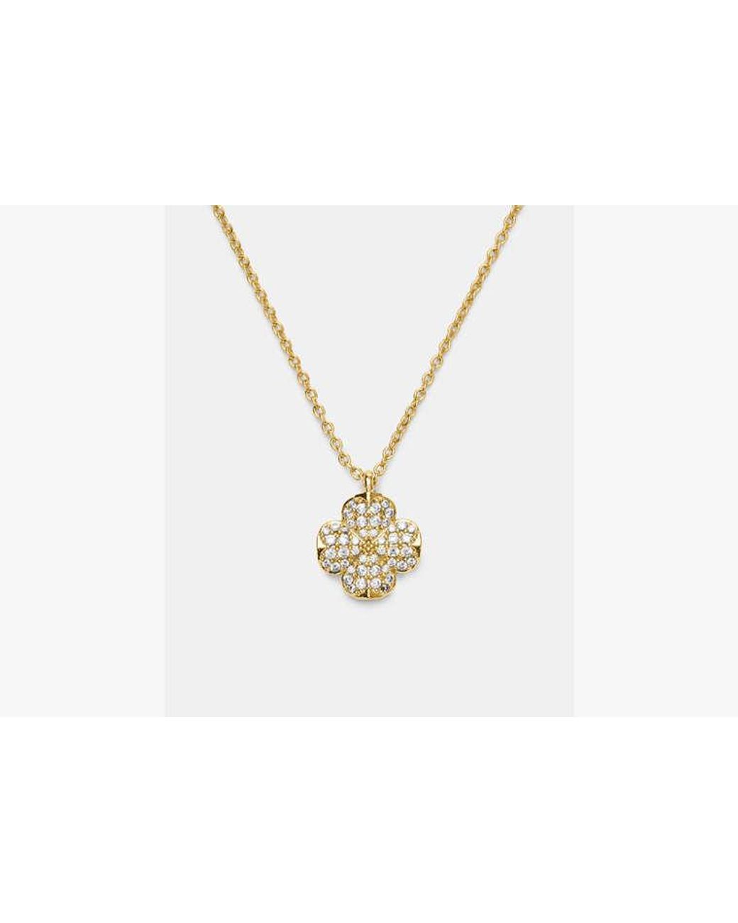 Kate Spade White Flower Pave Mini Pendant