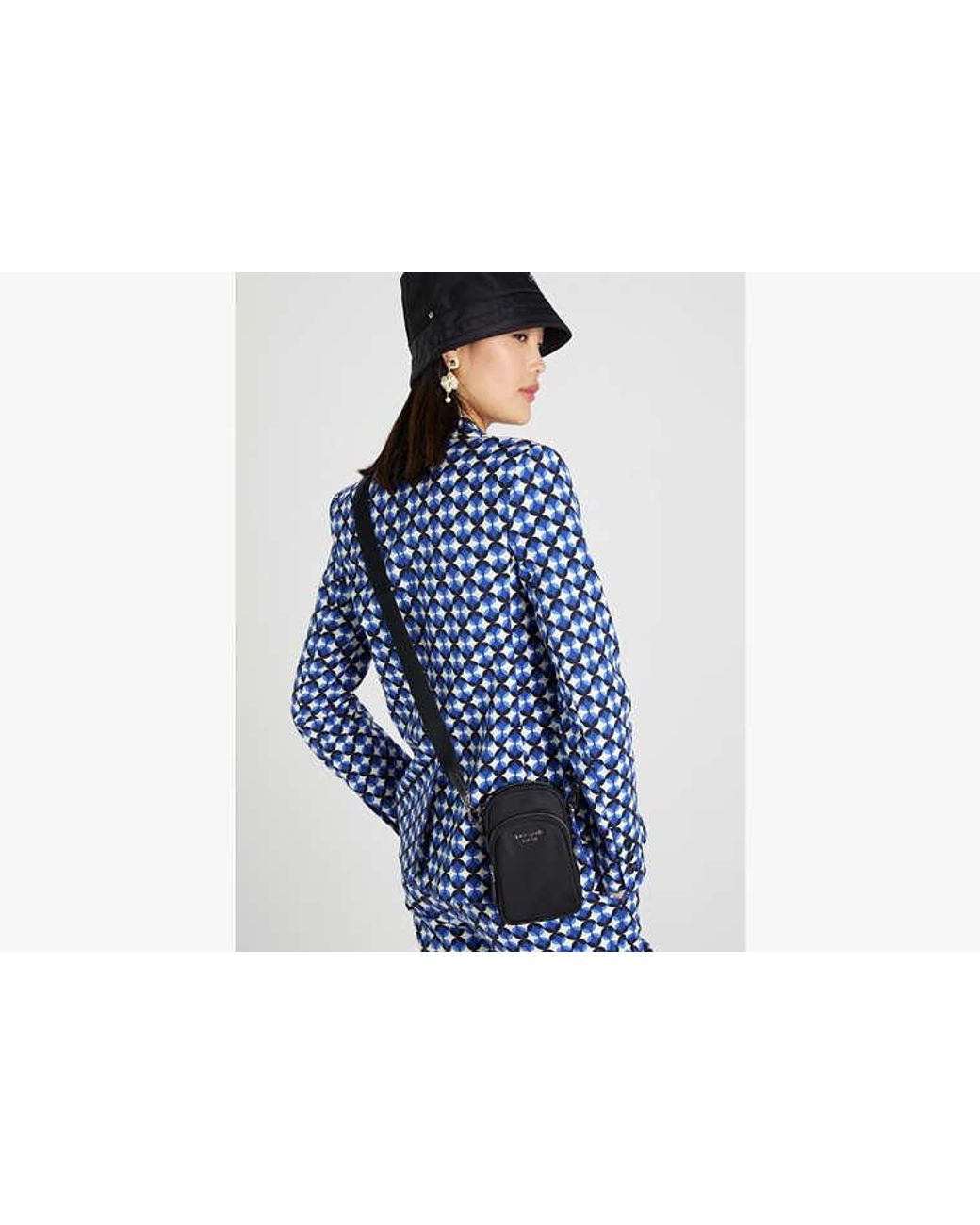 Kate Spade Black Kate Spade Sam Ksnyl Nylon North South Phone Crossbody Bag
