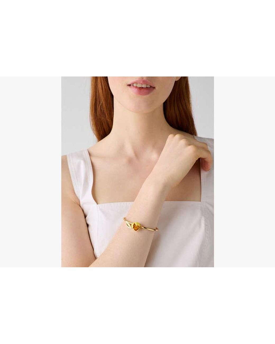 Kate Spade White Golden Bloom Bangle