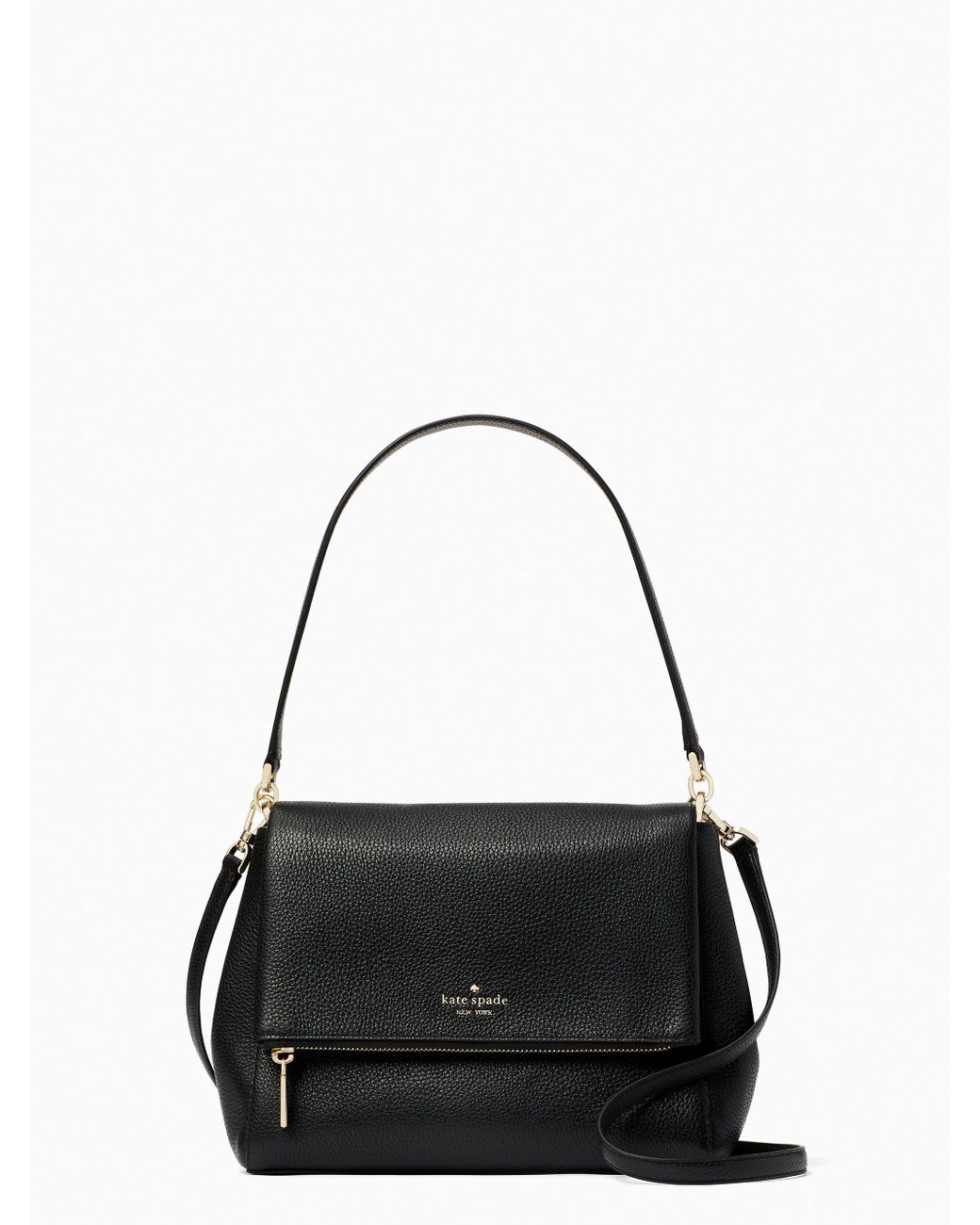 Kate Spade Leila Medium Flap Shoulder Bag in Black Lyst