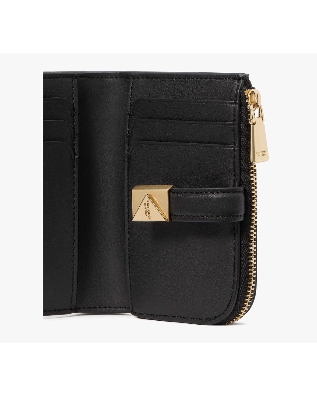 Kate Spade Black Kate Spade Deco Small Compact Wallet