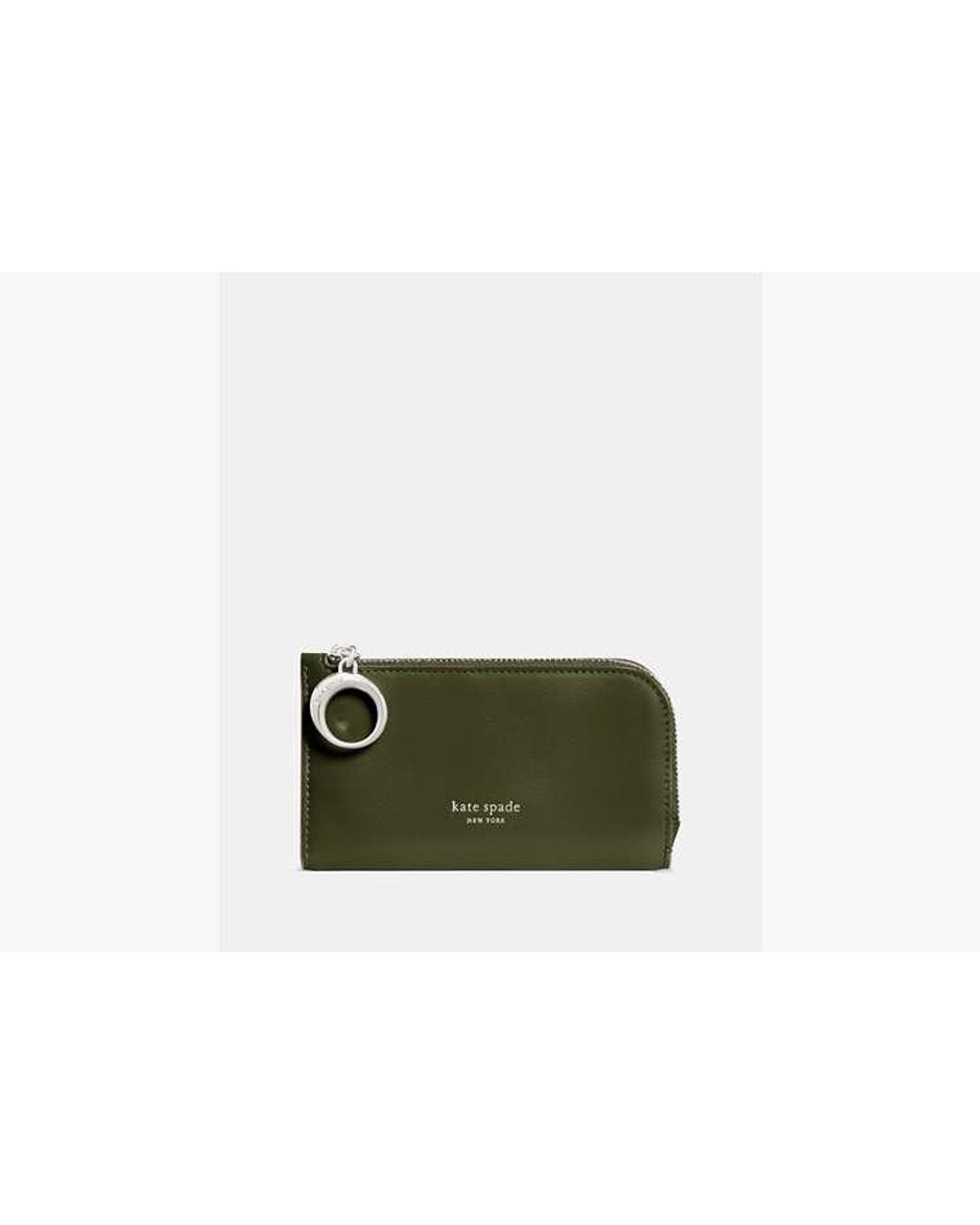 Kate Spade Green Halo Fine Grain Leather Small Slim Bifold Wallet