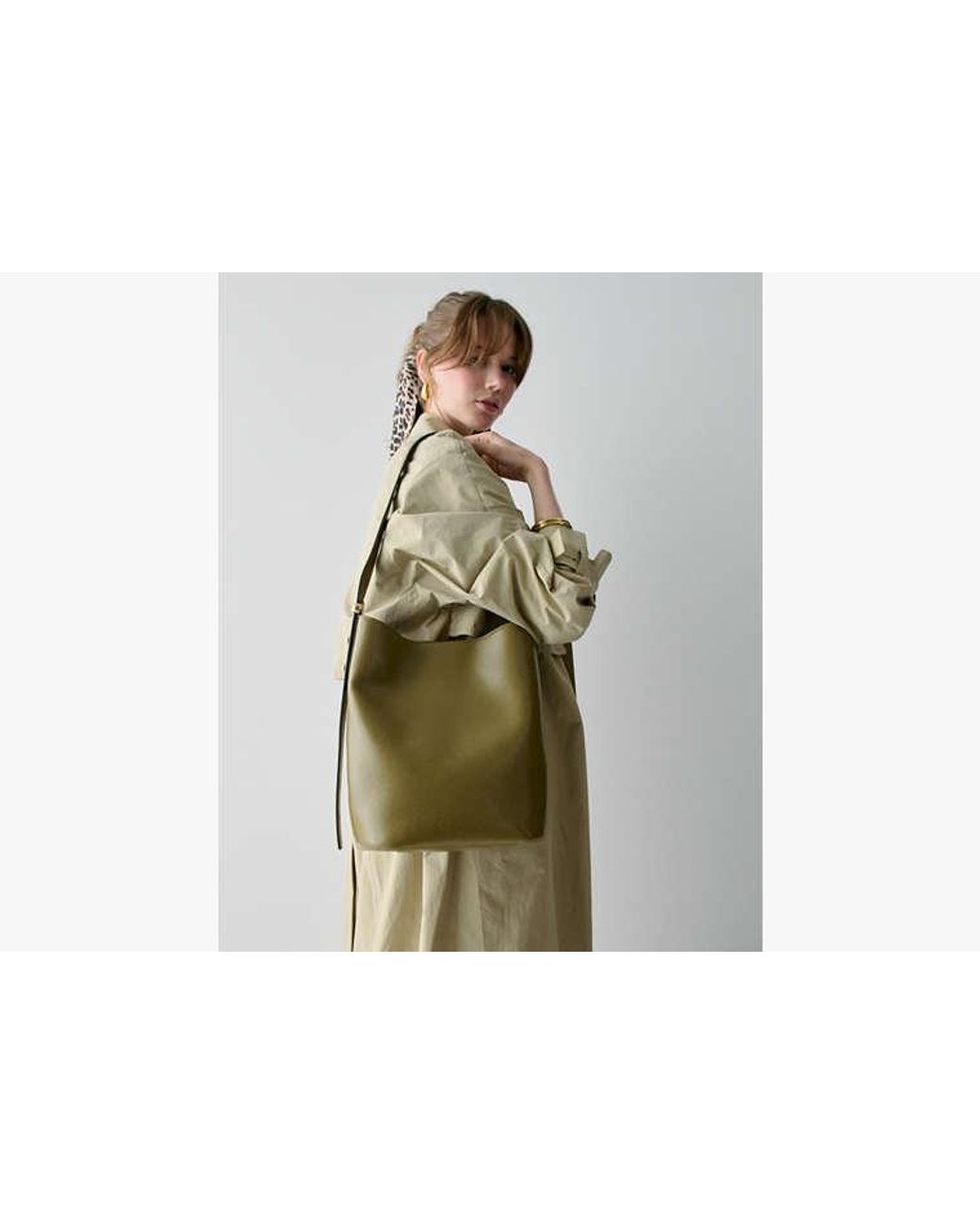Kate Spade Natural Halo Glazed Leather Bucket Bag