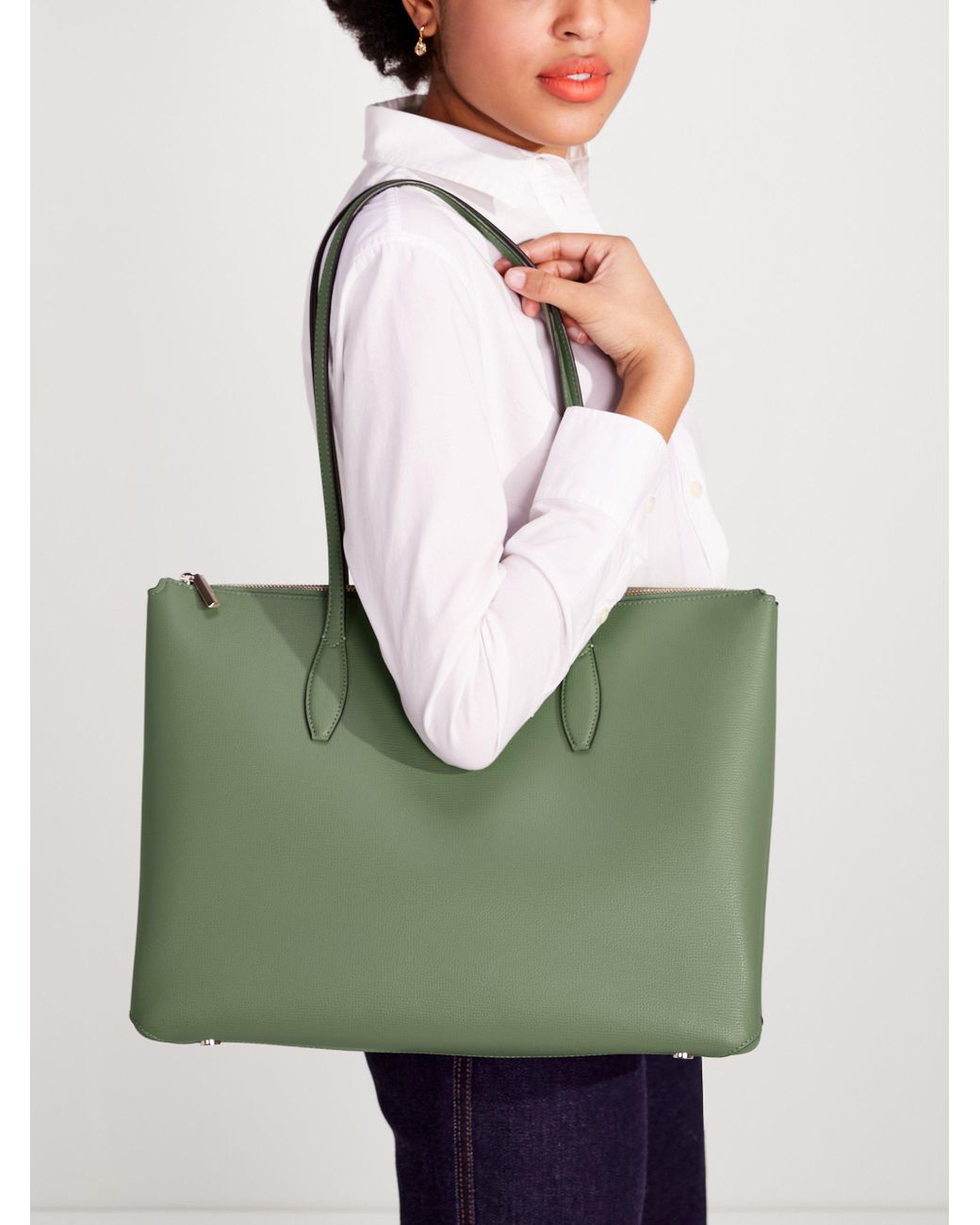 Kate Spade Green All Day Large Zip-top Tote