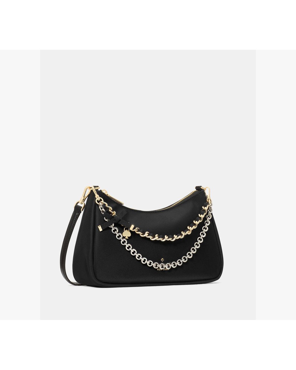 Kate Spade Black Kate Spade Margot Nylon Medium Convertible Crossbody Bag