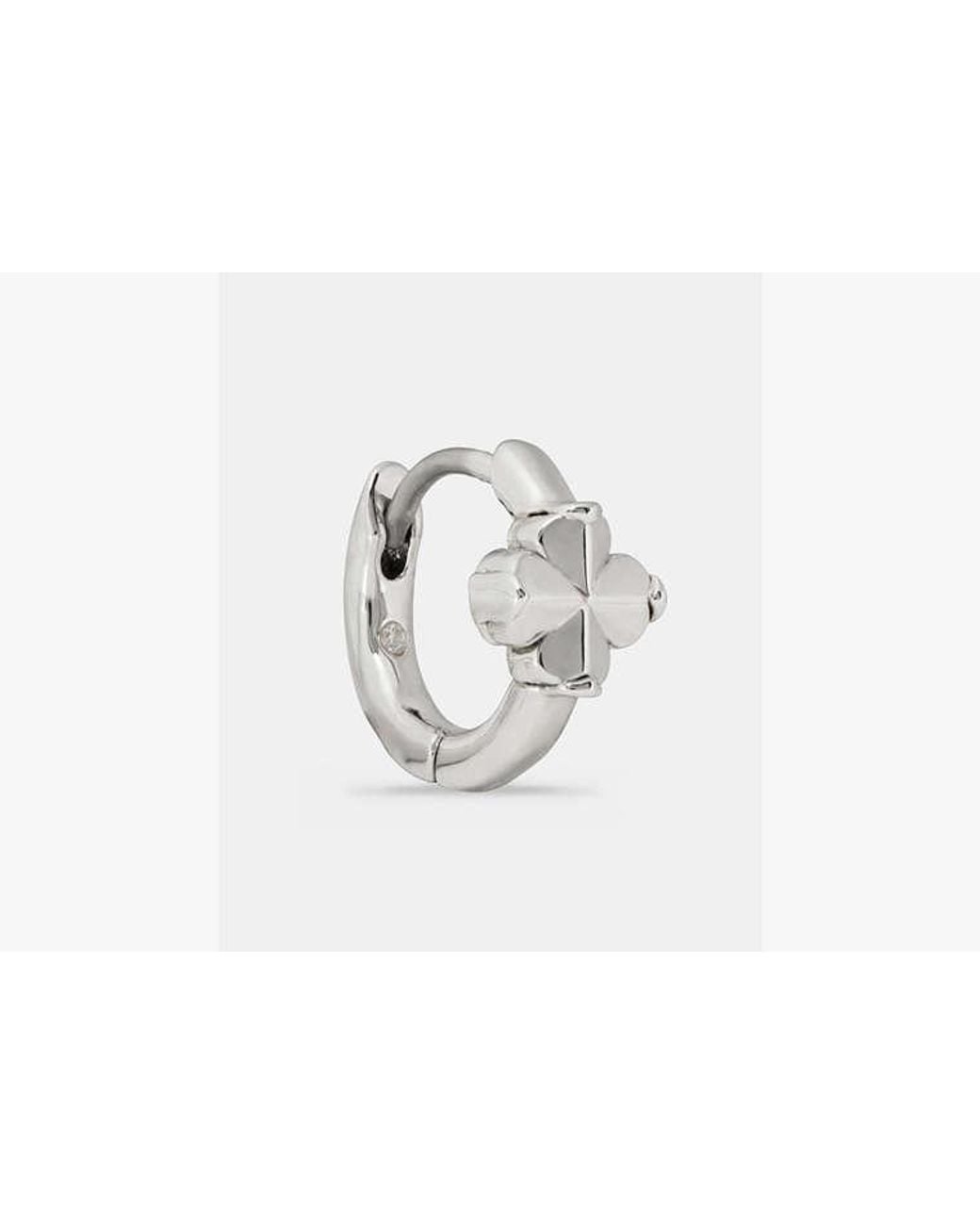 Kate Spade White Kate Spade Spade Flower Huggies Earring