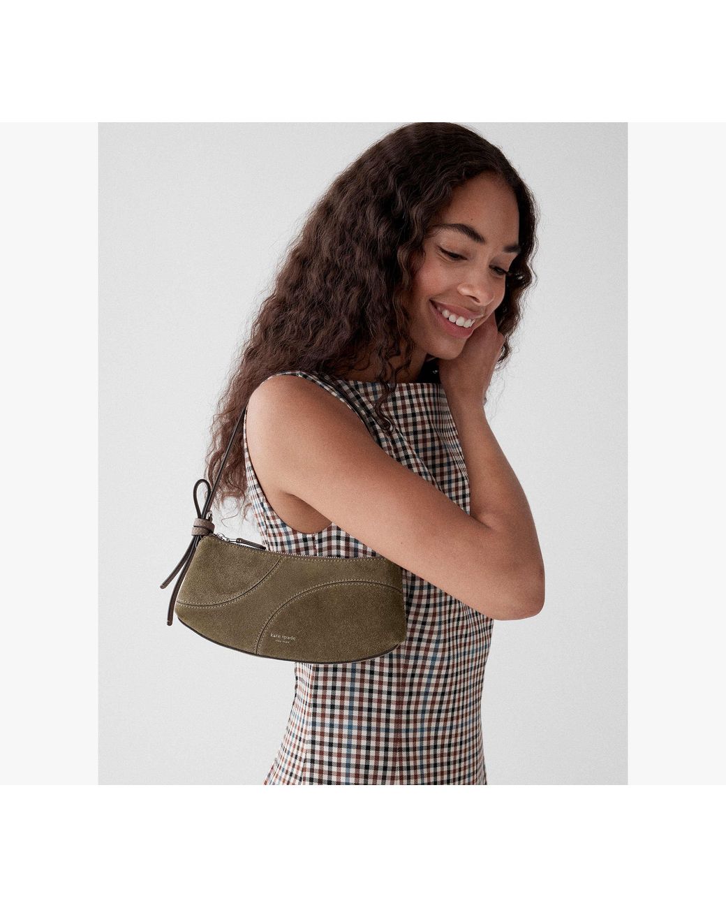 Kate Spade Gray Loop Dot Patchwork Mini Bag