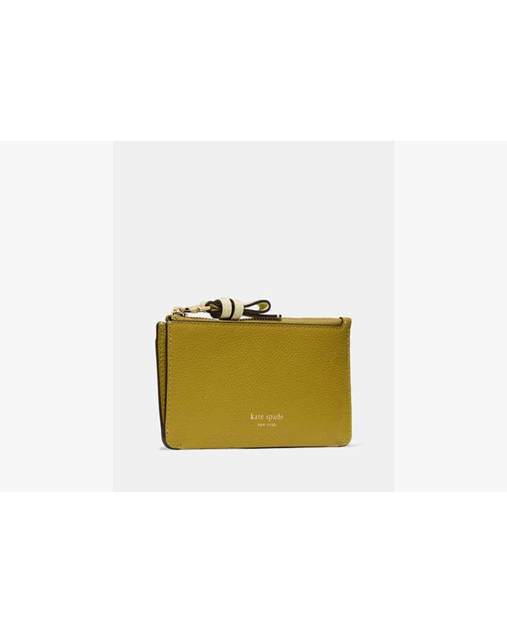 Kate Spade Yellow Loop Zip Card Case