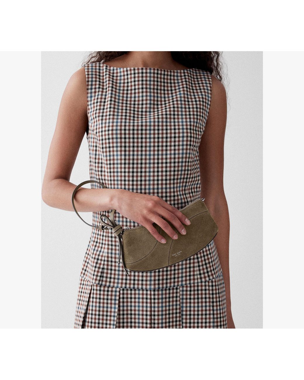 Kate Spade Gray Loop Dot Patchwork Mini Bag
