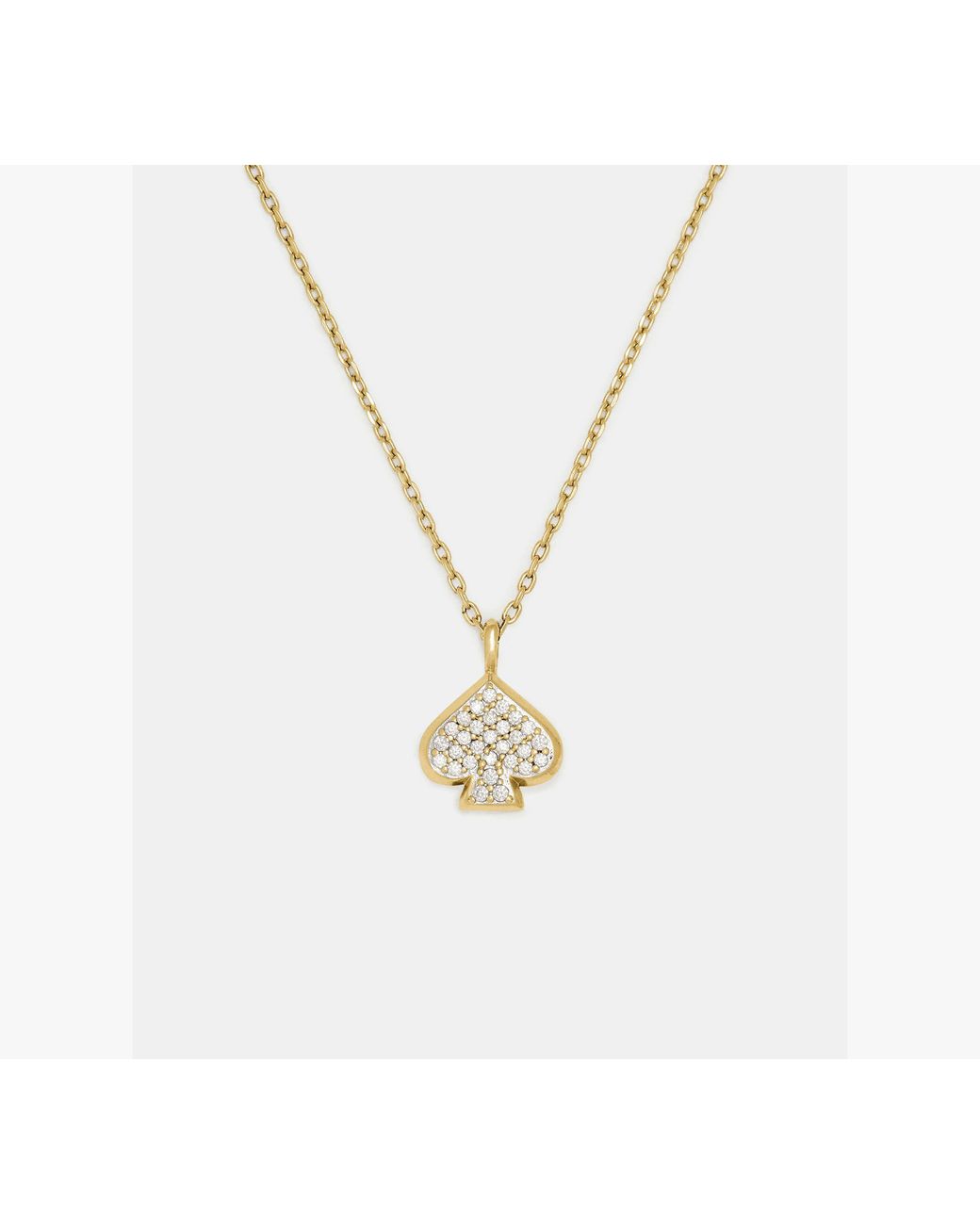 Kate Spade White Kate Spade Everyday Spade Pave Mini Pendant Necklace