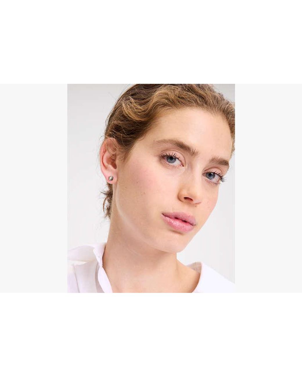 Kate Spade White Kate Spade Little Luxuries 6Mm Square Studs