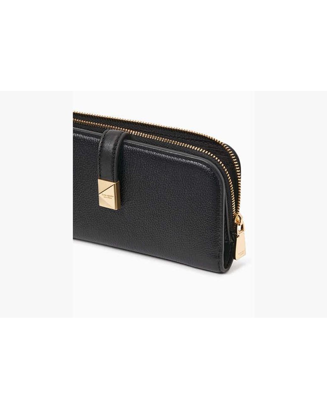 Kate Spade Black Kate Spade Deco Zip Slim Wallet