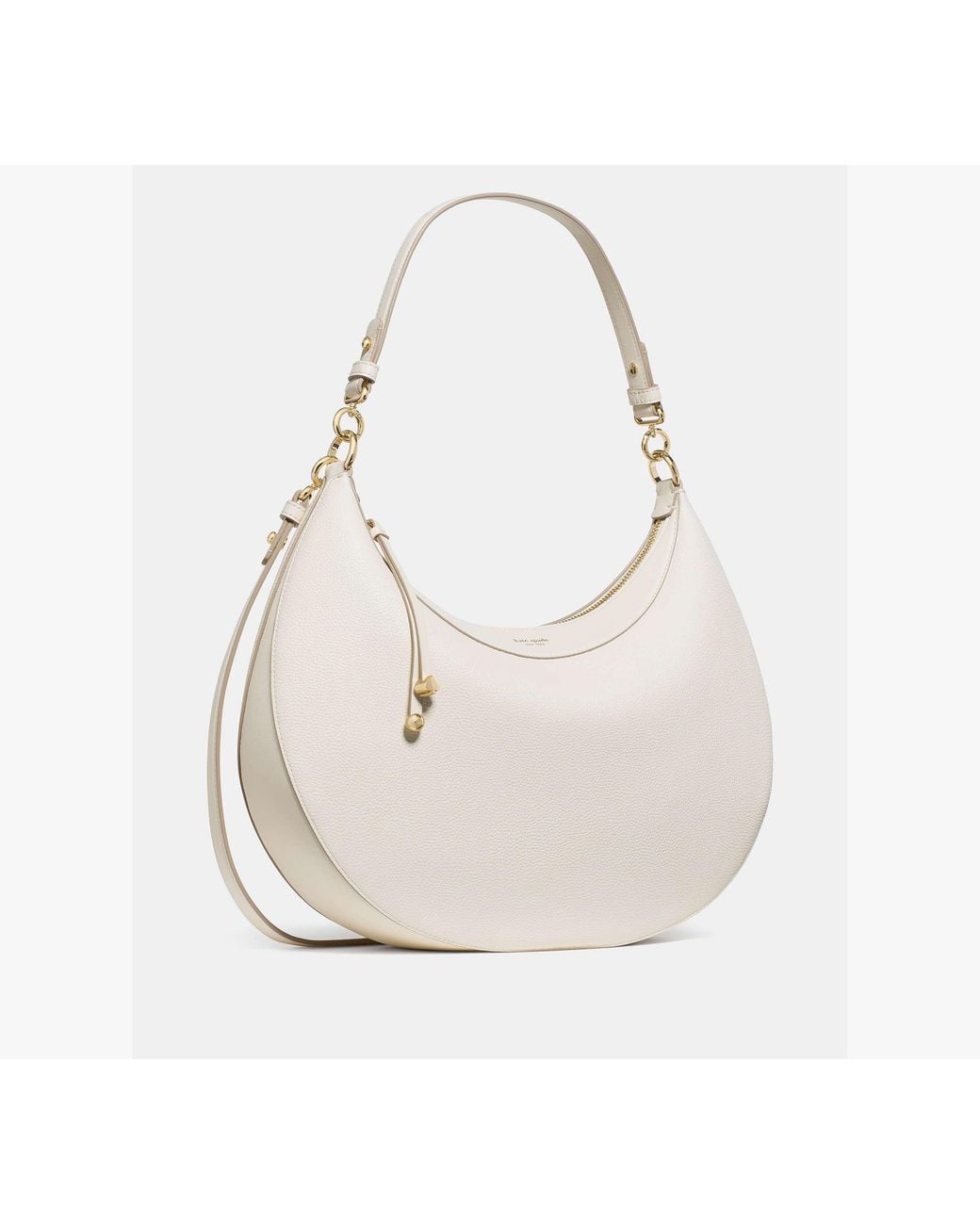 Kate Spade Liv Large Leather Shoulder Bag in White | Lyst