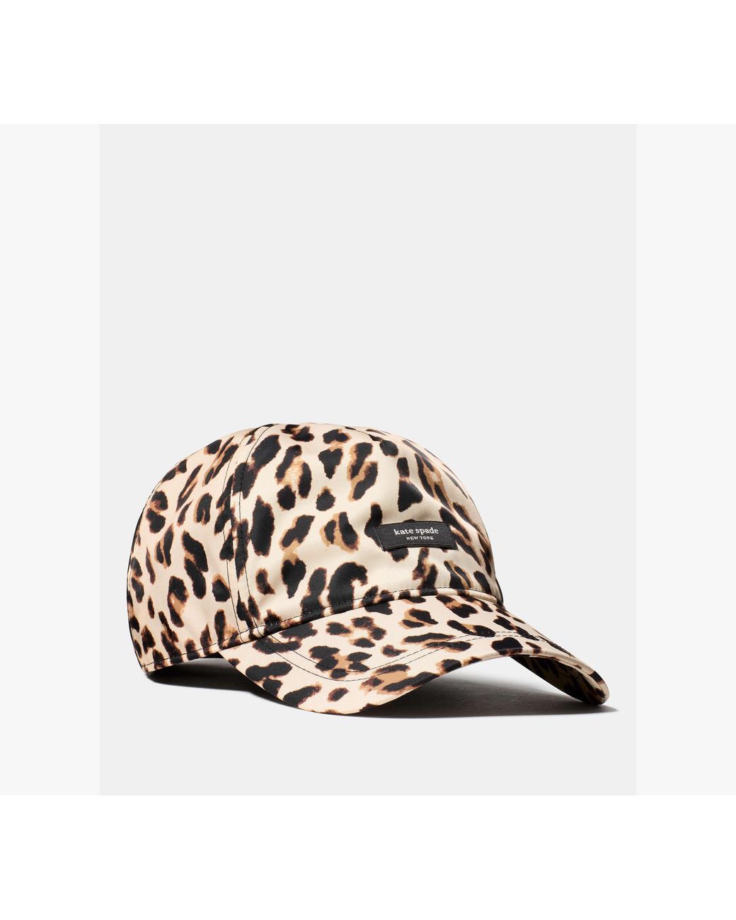 Kate Spade White Downtown Leopard Nylon Hat