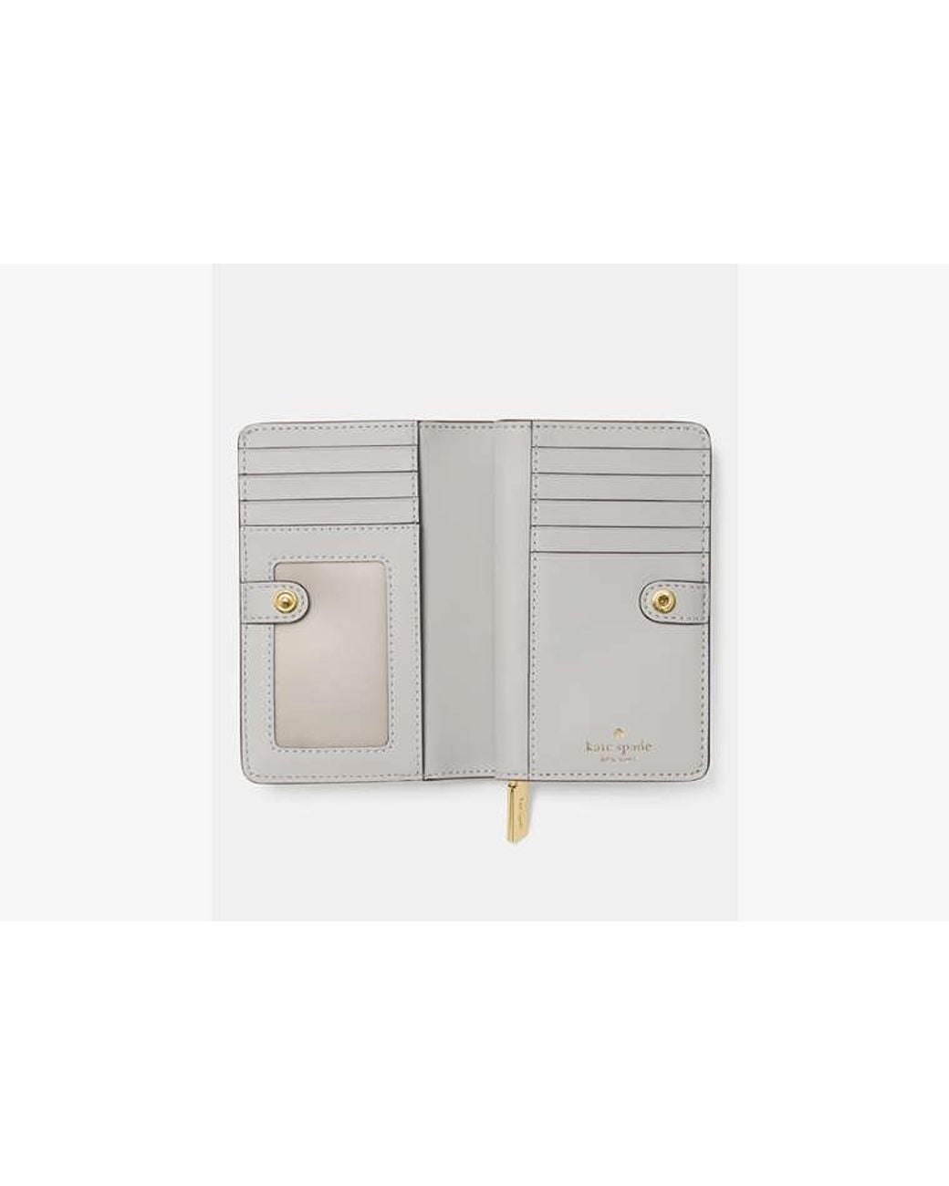 Kate Spade Gray Madison Metallic Medium Bifold Wallet