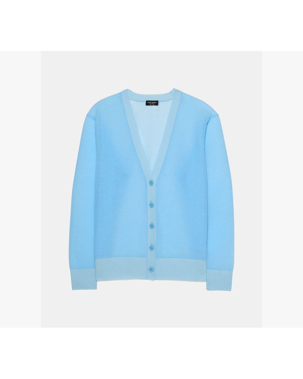 Kate Spade Blue Kate Spade Sheer Knit Cardigan Top