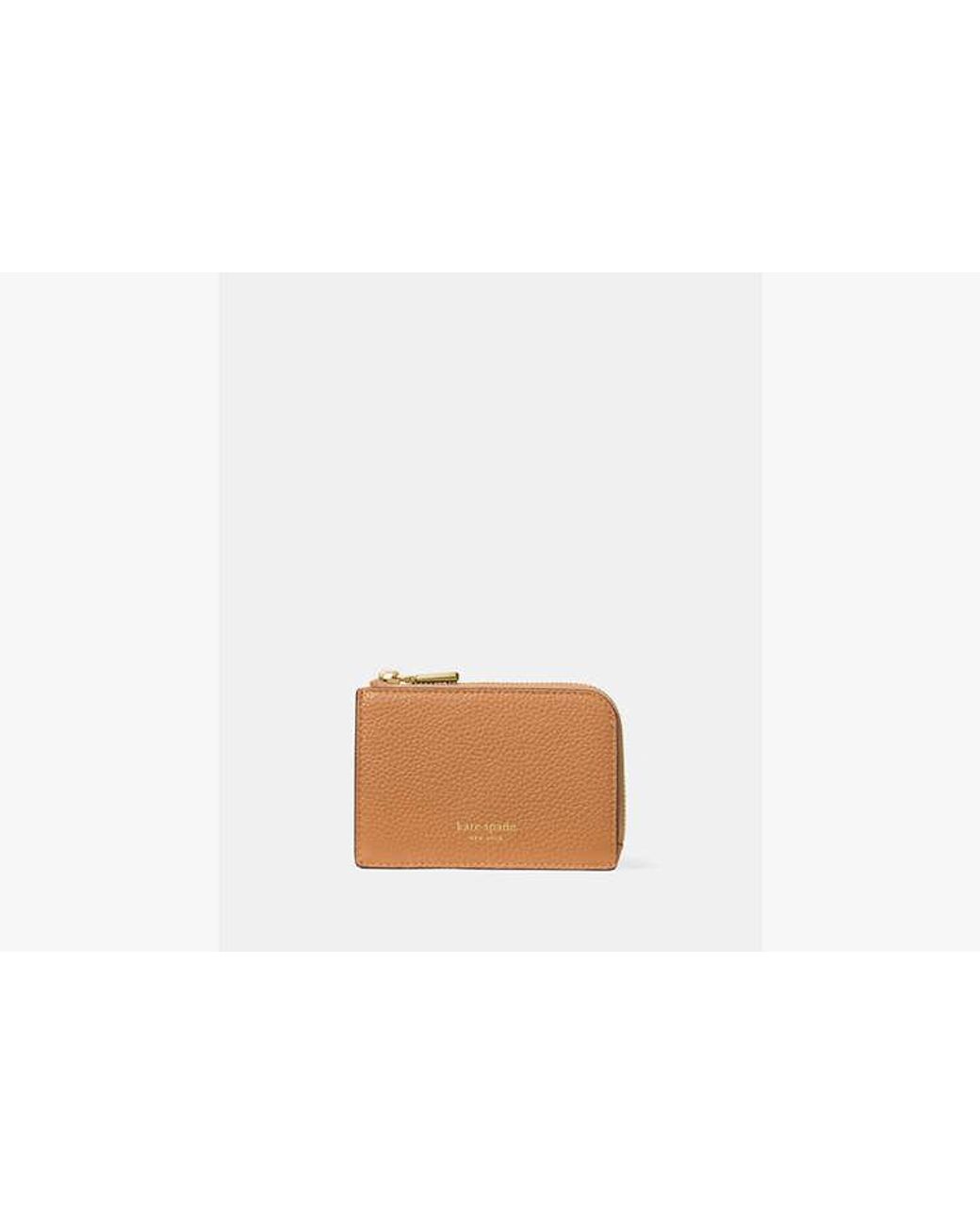 Kate Spade Brown Kate Spade Mini Zip Card Case