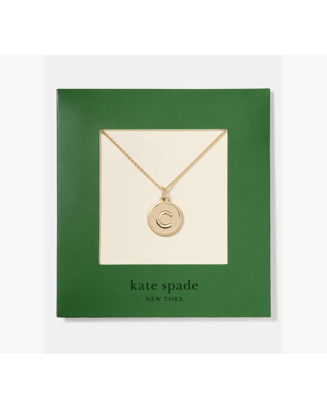 Kate Spade White Initial Pendant