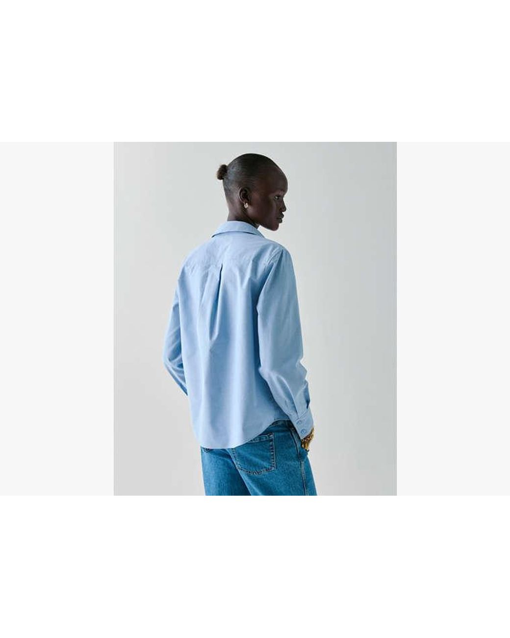 Kate Spade Blue Kate Spade Oxford Scallop Shirt