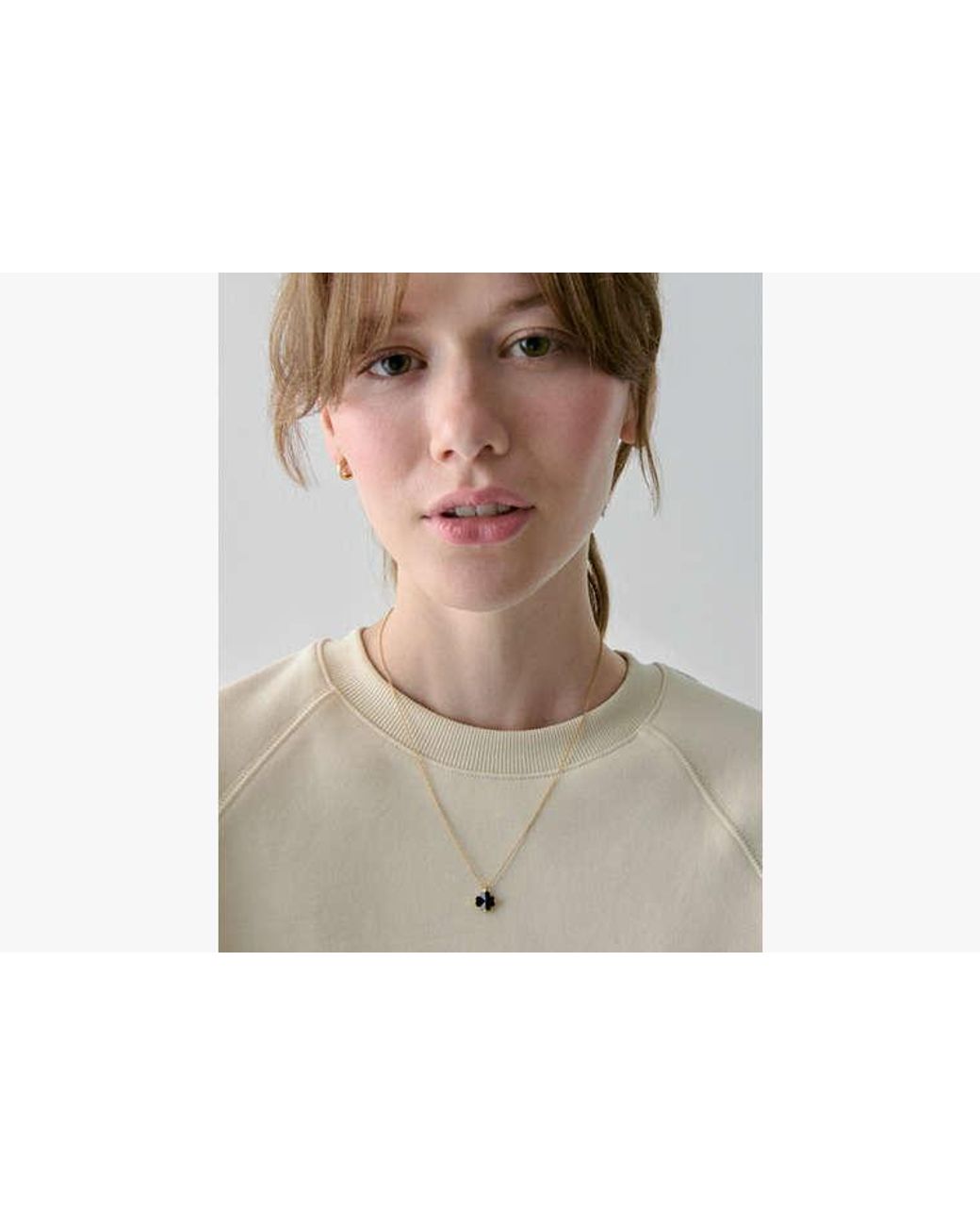 Kate Spade White Kate Spade Spade Flower Mini Pendant Necklace