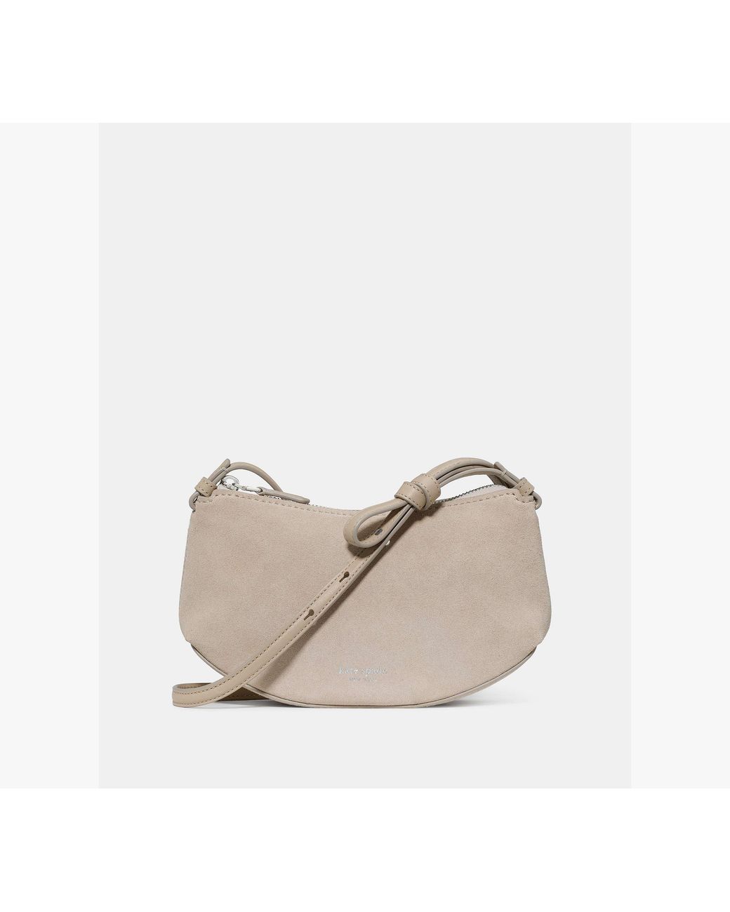 Kate Spade White Kate Spade Loop Suede Crossbody Bag