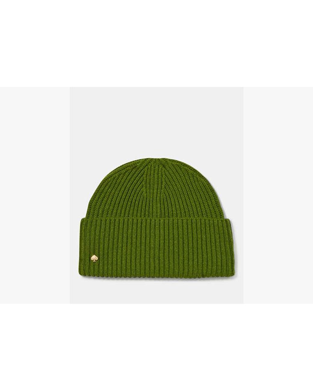 Kate Spade Green Kate Spade Stripe Cuff Beanie