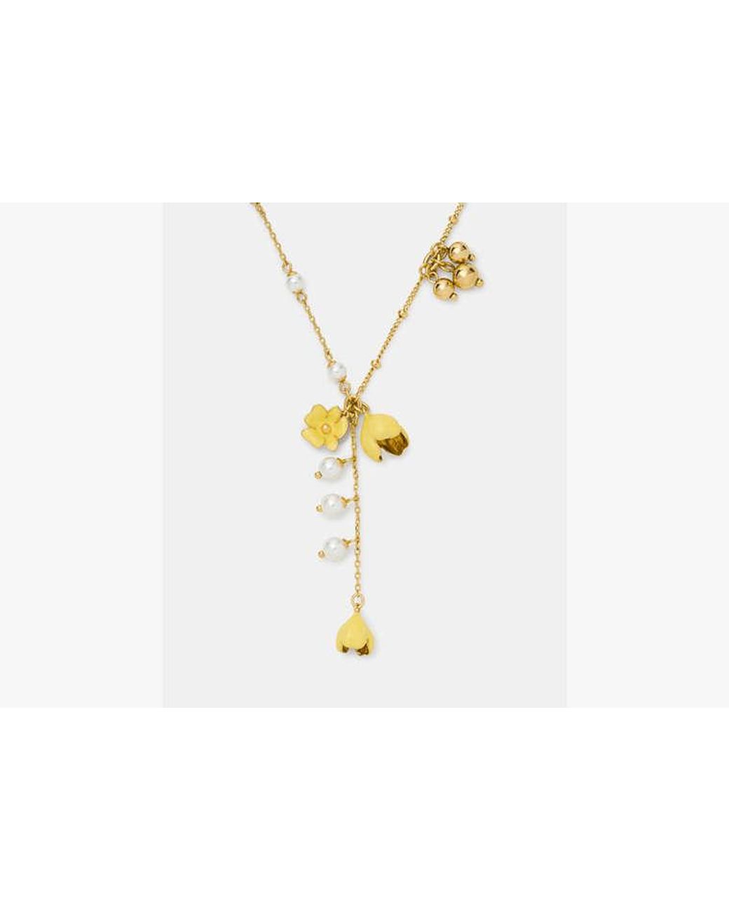 Kate Spade White Kate Spade Golden Bloom Y Necklace