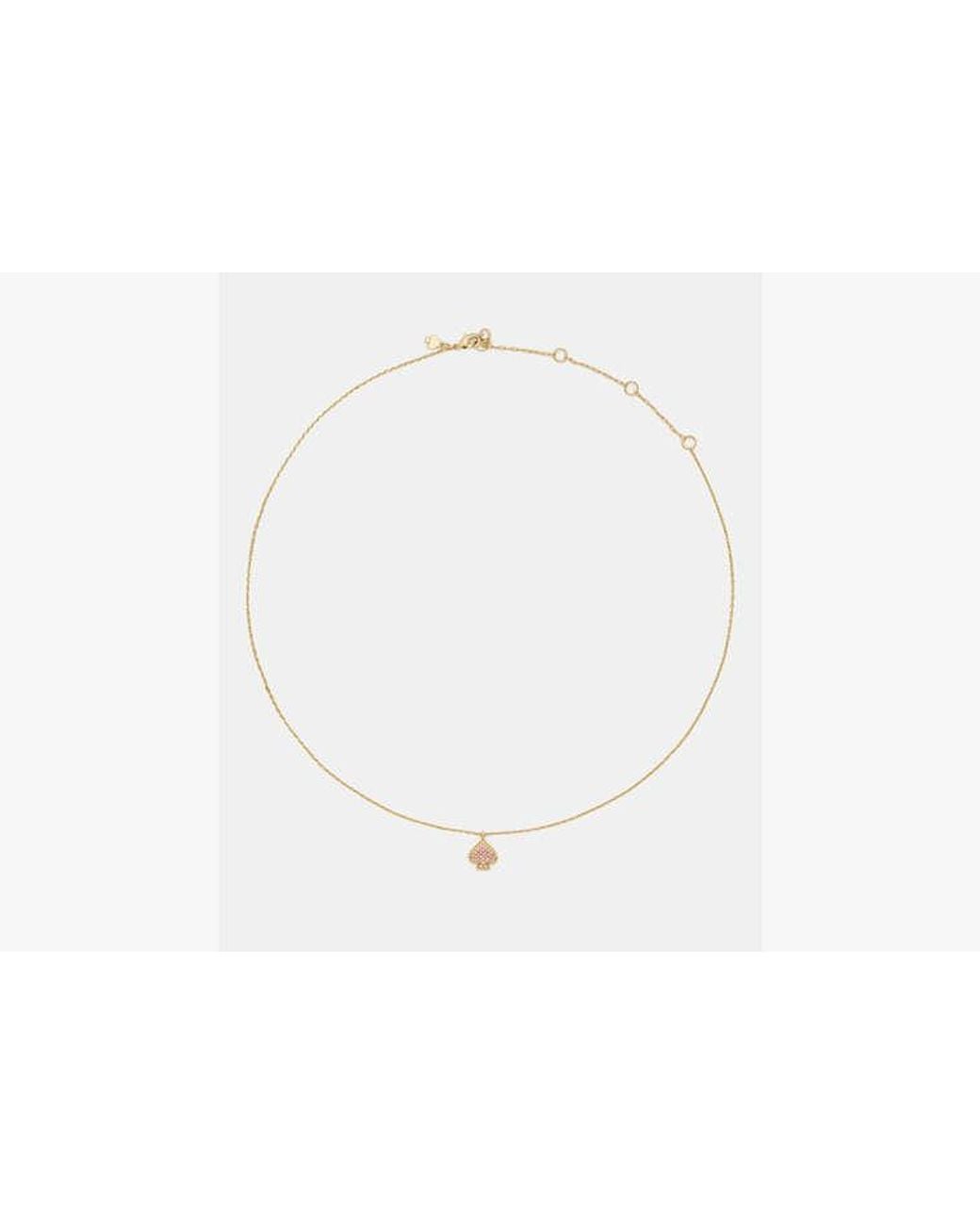 Kate Spade White Everyday Spade Pave Mini Pendant
