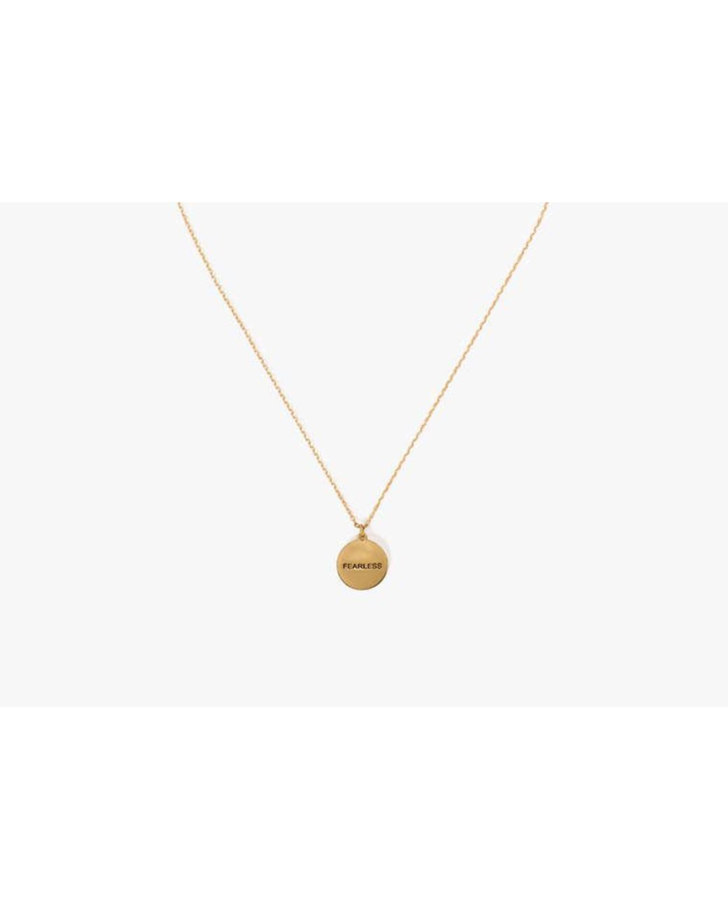 Kate Spade White Kate Spade The Color Spark Collection Fearless Medallion Necklace