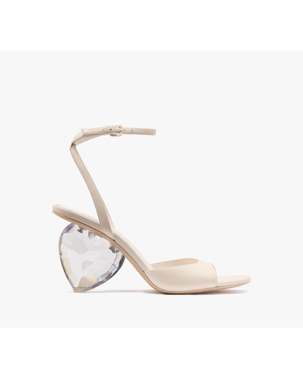 Kate Spade White Heart Heel Sandals