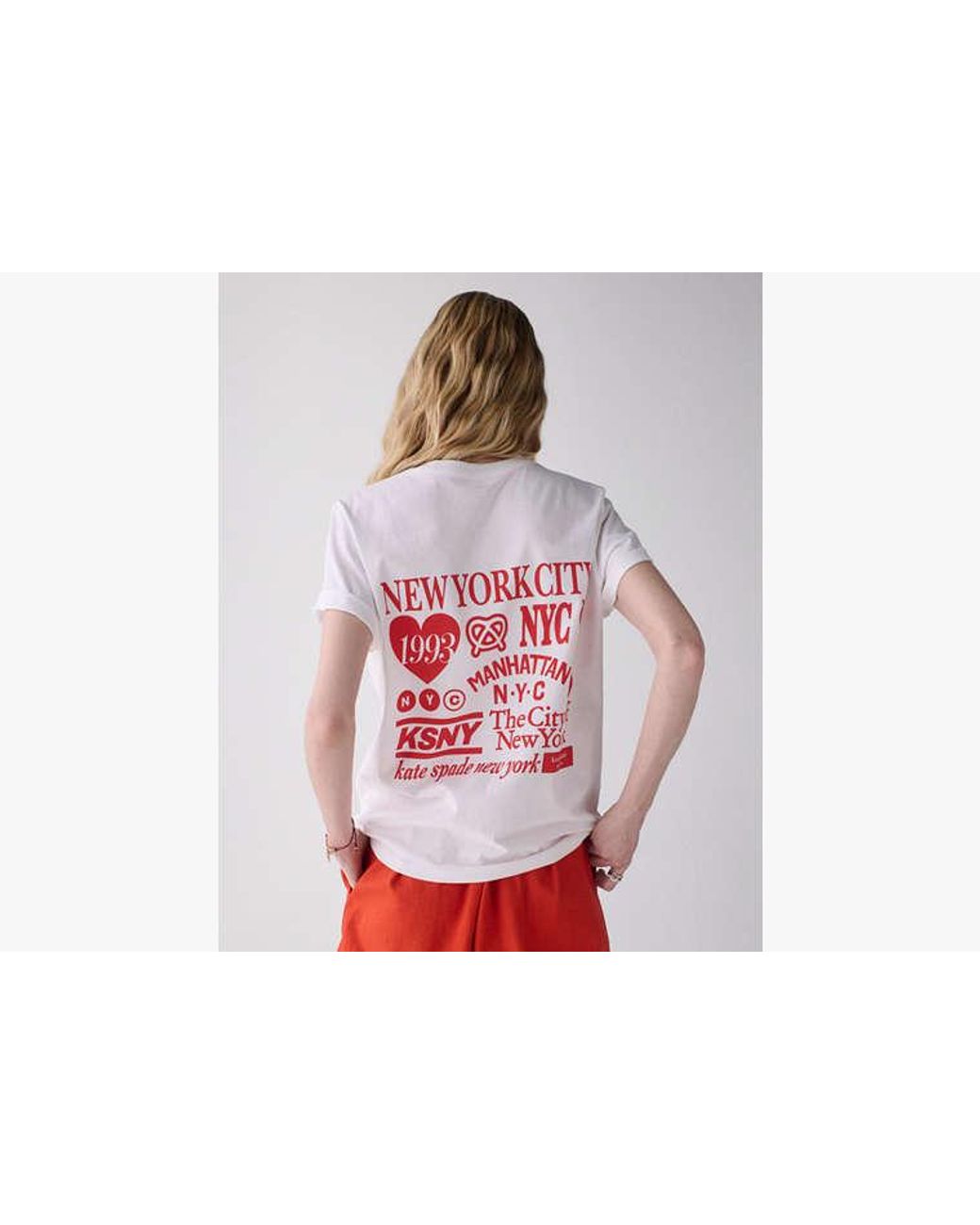 Kate Spade White Nyc Apple Tee