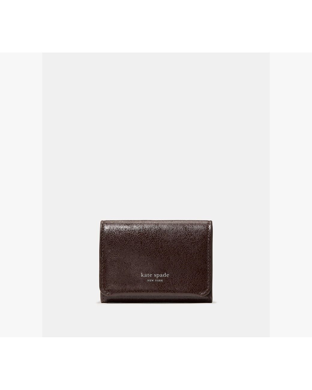 Kate Spade Brown Halo Glazed Card Case Trifold Wallet