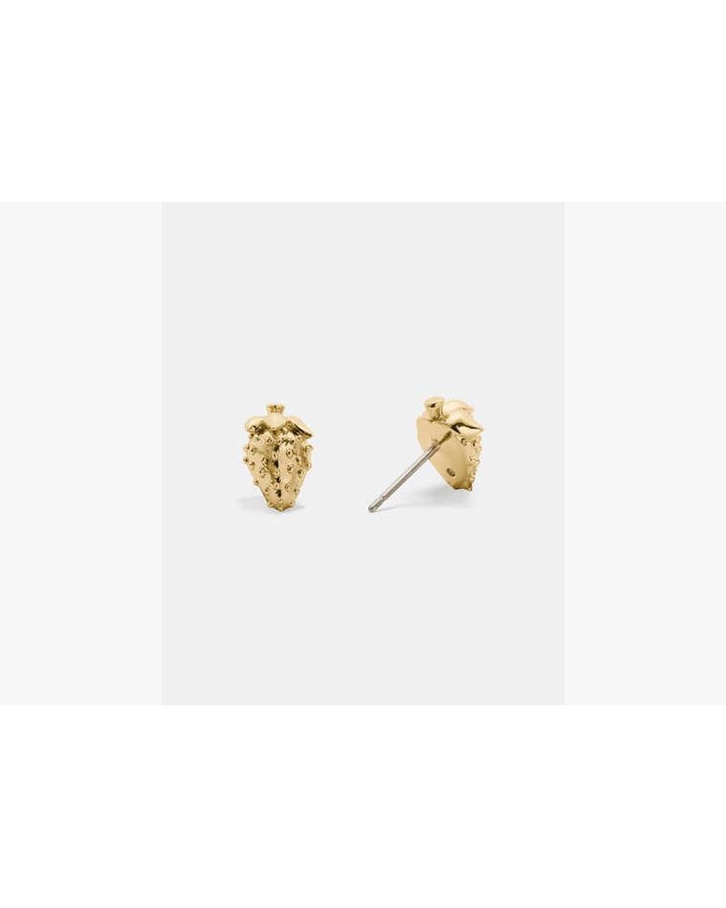 Kate Spade White Secret Garden Strawberry Studs